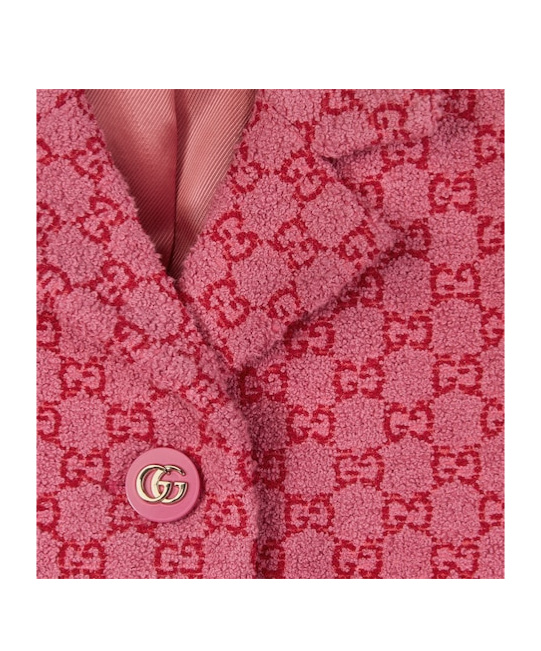 Gucci Gg Cotton Bouclé Jacket In Pink