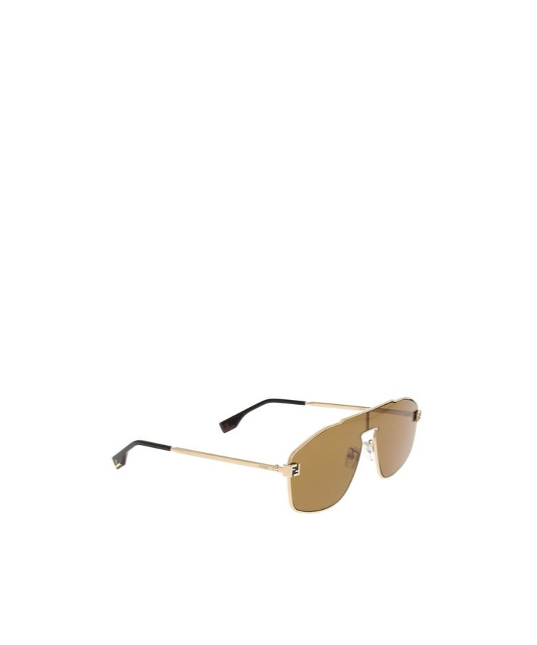 Fendi Eyewear Shield Frame Sunglasses In Nude