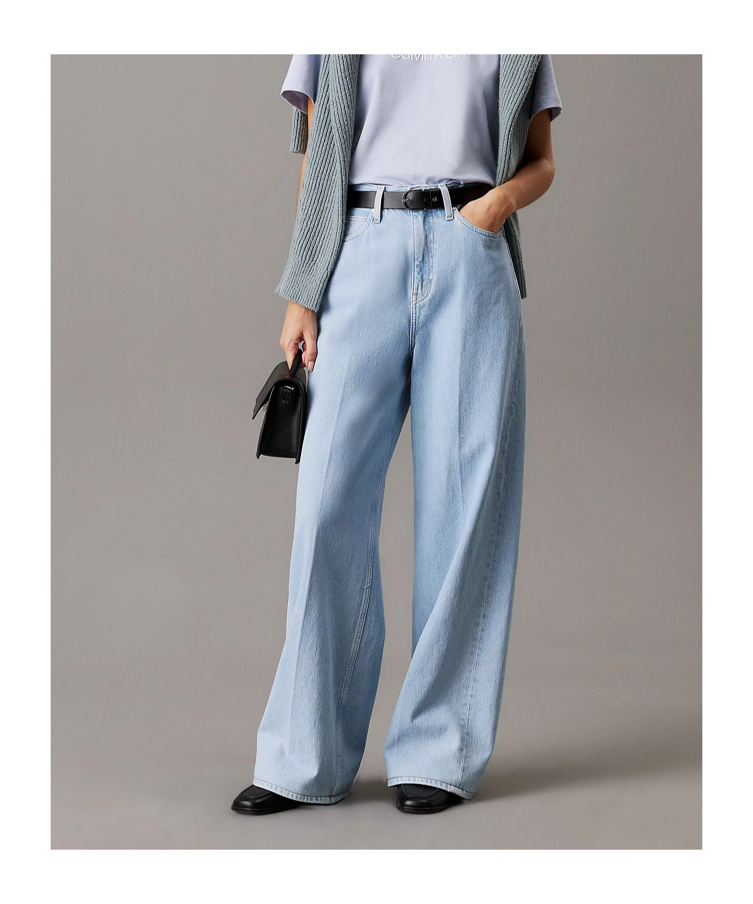 Calvin Klein Wide-leg Jeans In Blue