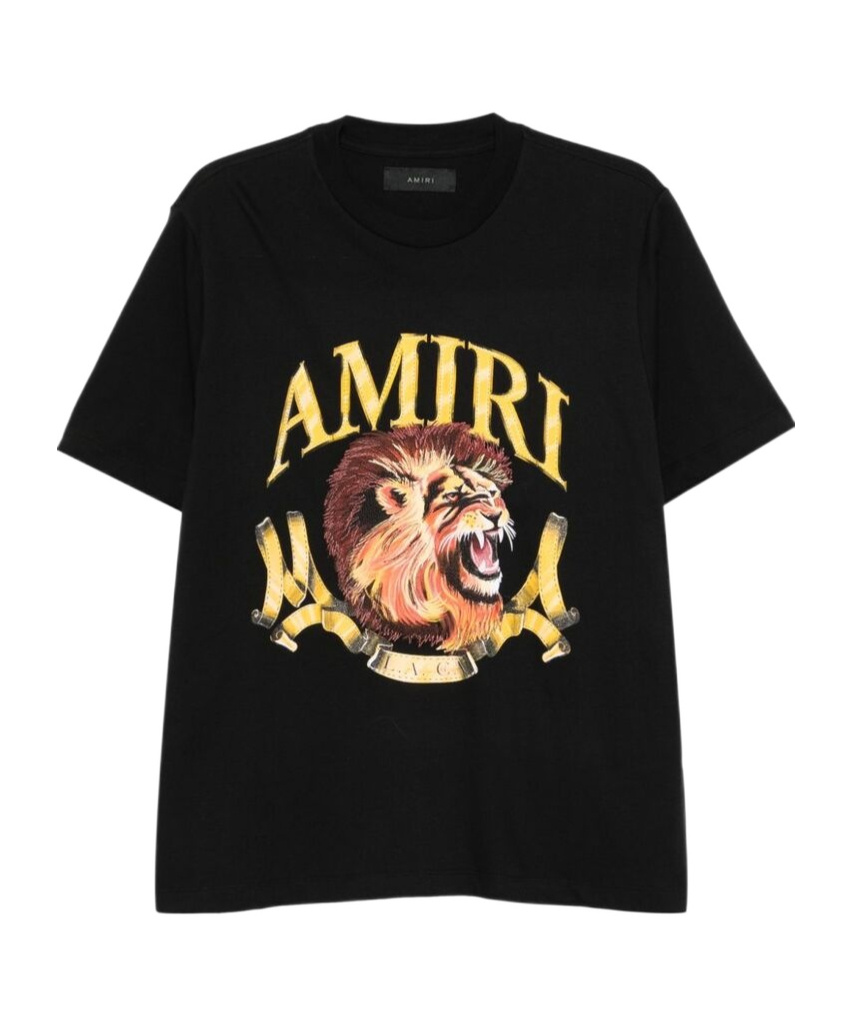 Amiri Mens Black Lion-print Relaxed-fit Cotton-jersey T-shirt In Black