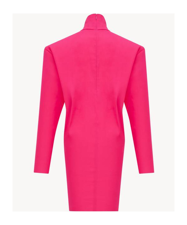 Saint Laurent Long Sleeve Dress In Pink