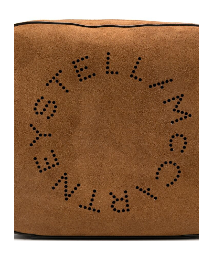 Stella Mccartney Zippered Shoulder Bag In Brown