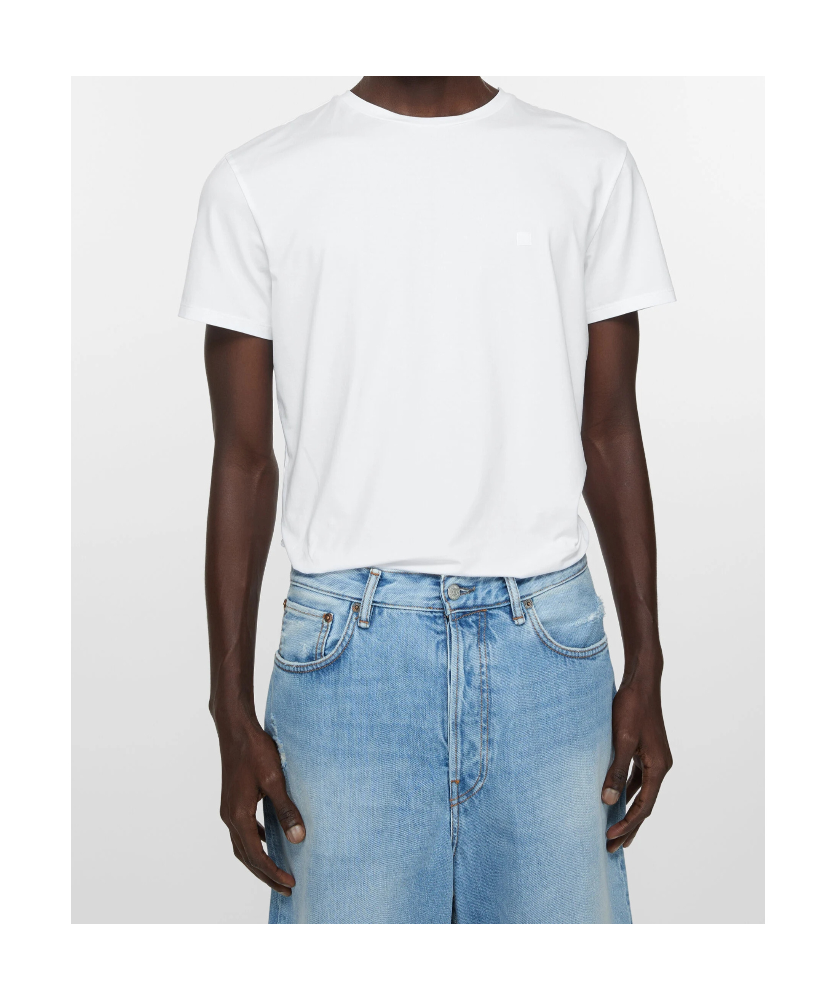 Acne Studios Men T-shirt In Cotone Con Logo In Multi