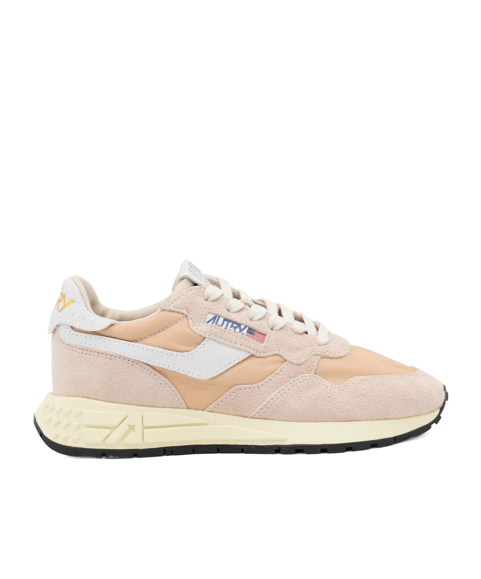 Autry Multicolor Fabric And Suede Reelwind Sneakers In Pink