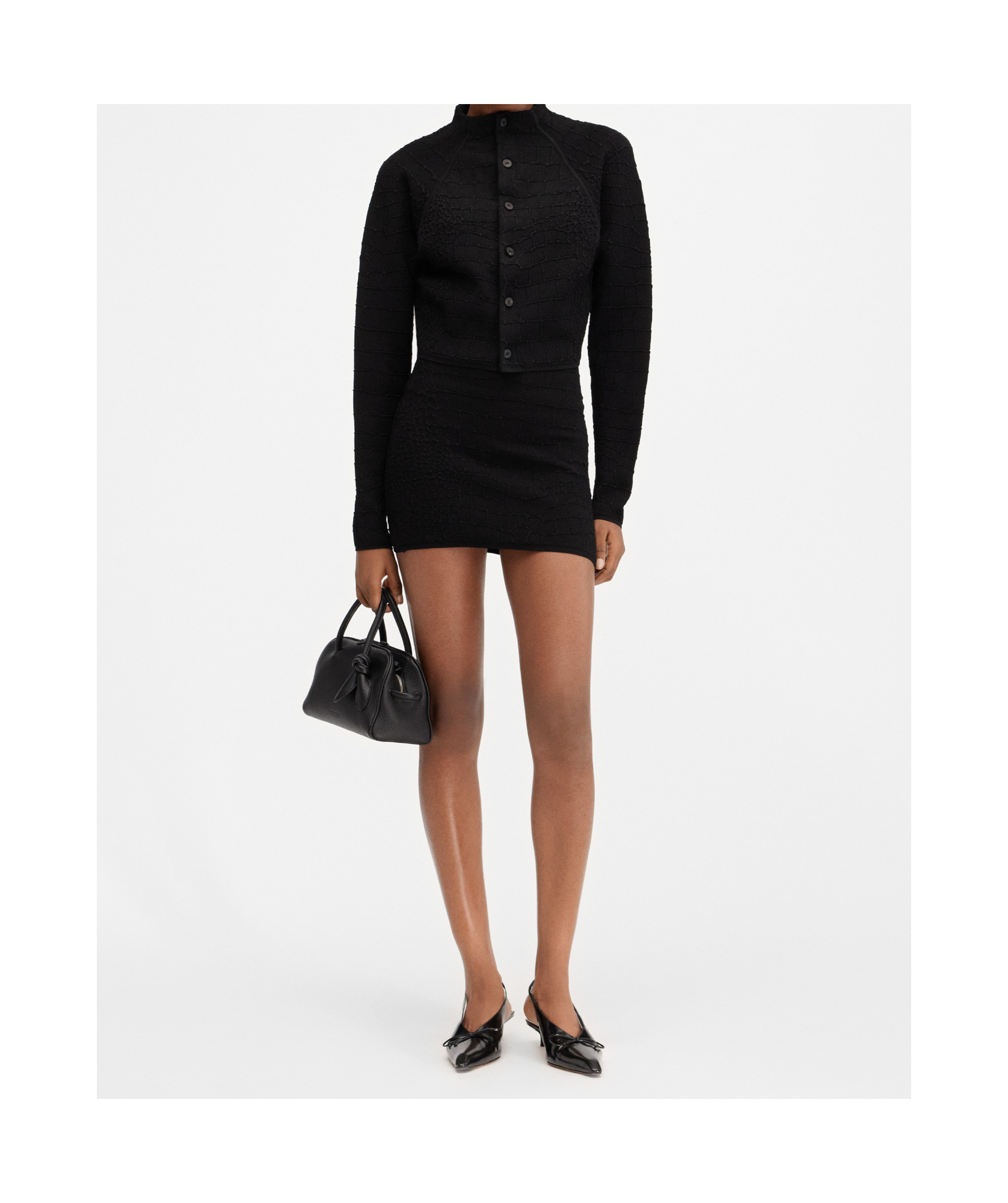Jacquemus Long Sleeve Cardigan In Black