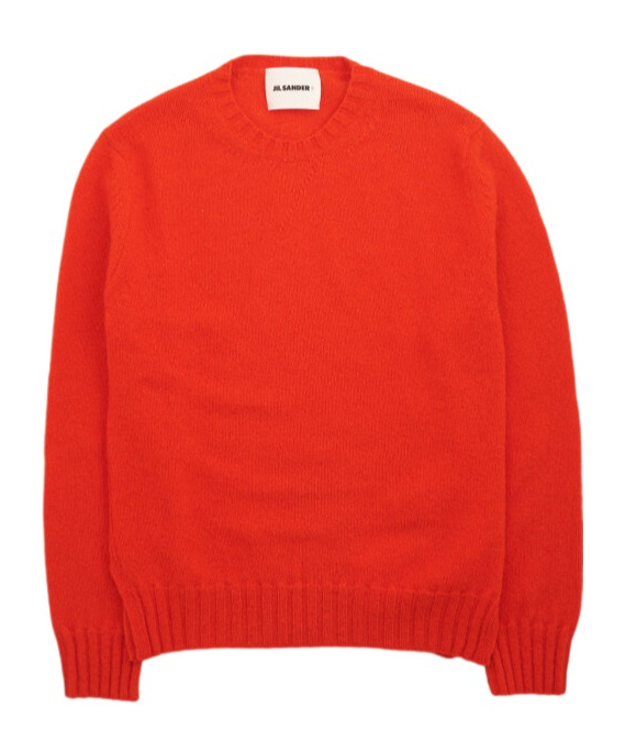 Jil Sander Virgin Wool Crew-neck Sweater In Red