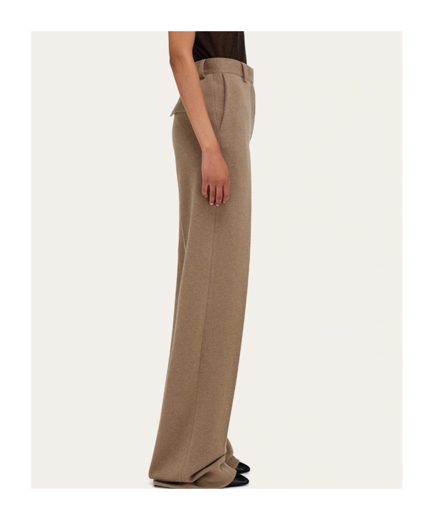 Ferragamo Pure Wool Tailored Trouser In Brown