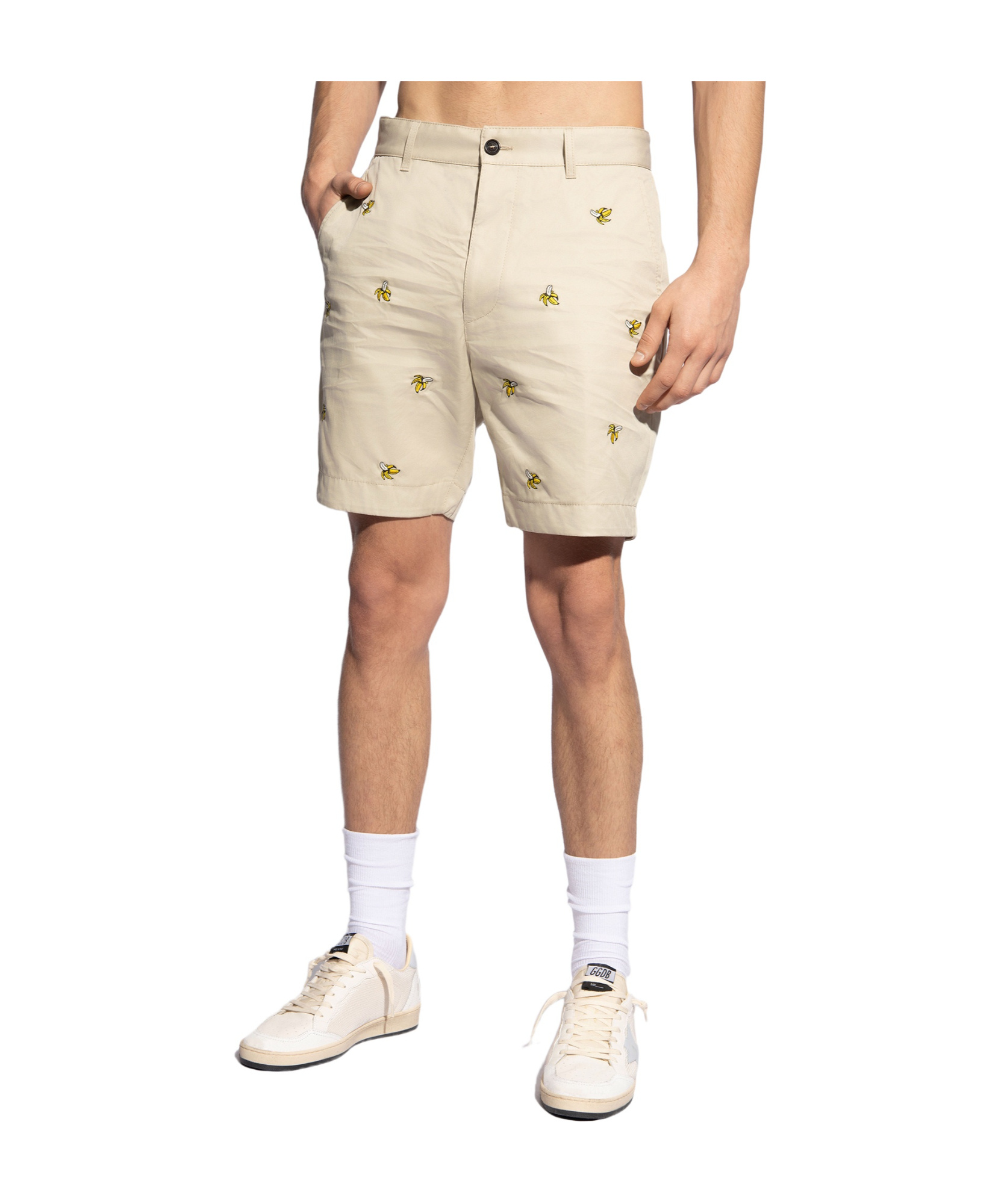 DSQUARED2 BANANA-EMBROIDERED BERMUDA SHORTS