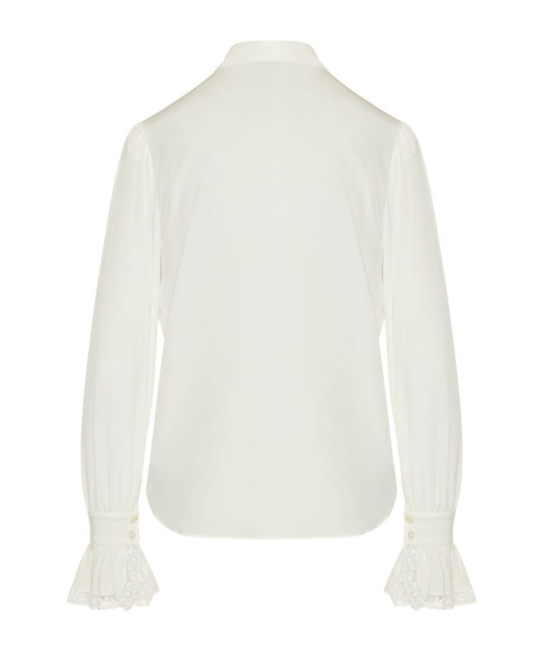 Alessandra Rich Ruffle-detailing Blouse In White