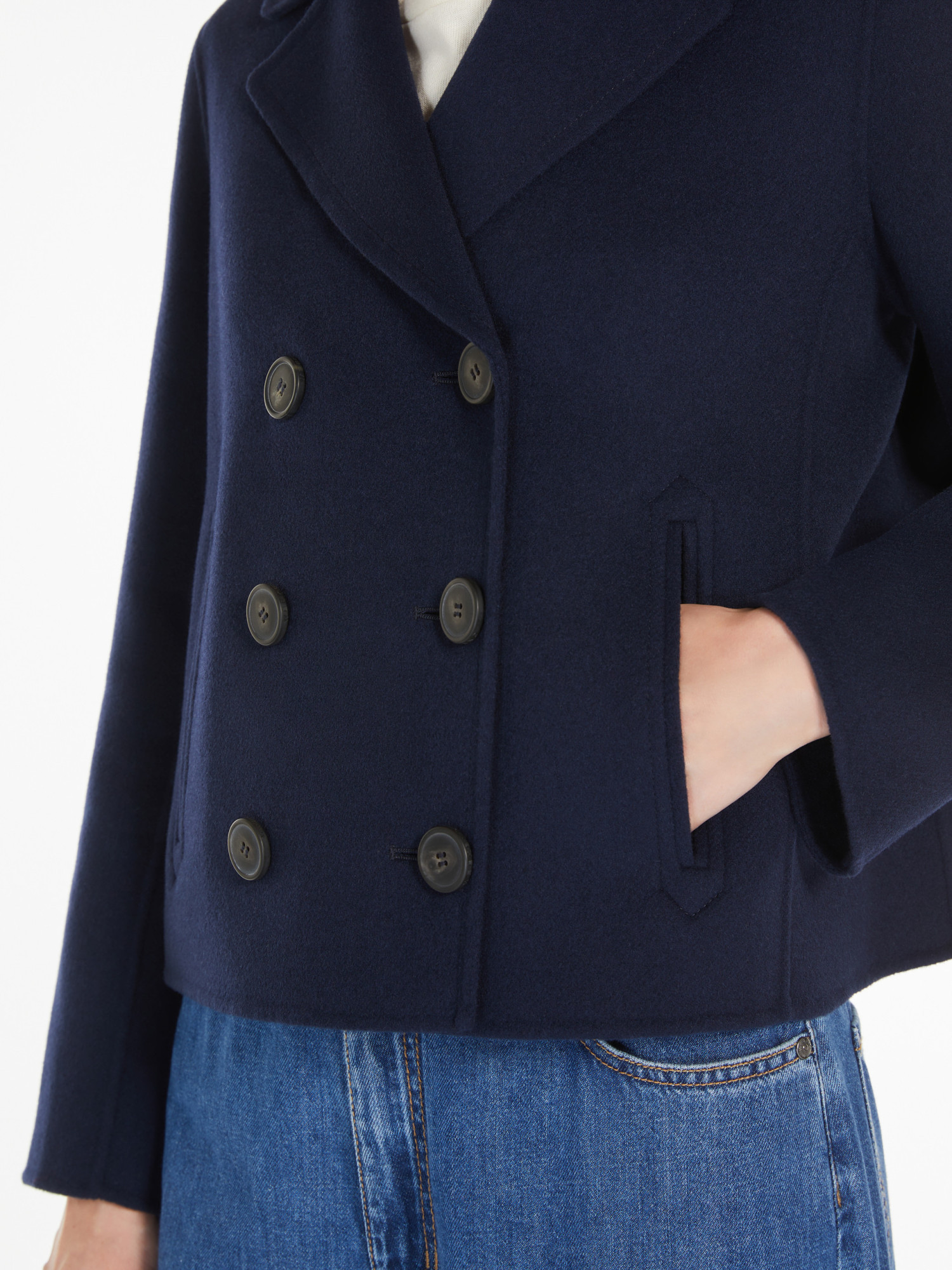 Weekend Max Mara Double-sided Coat In Navy Blue