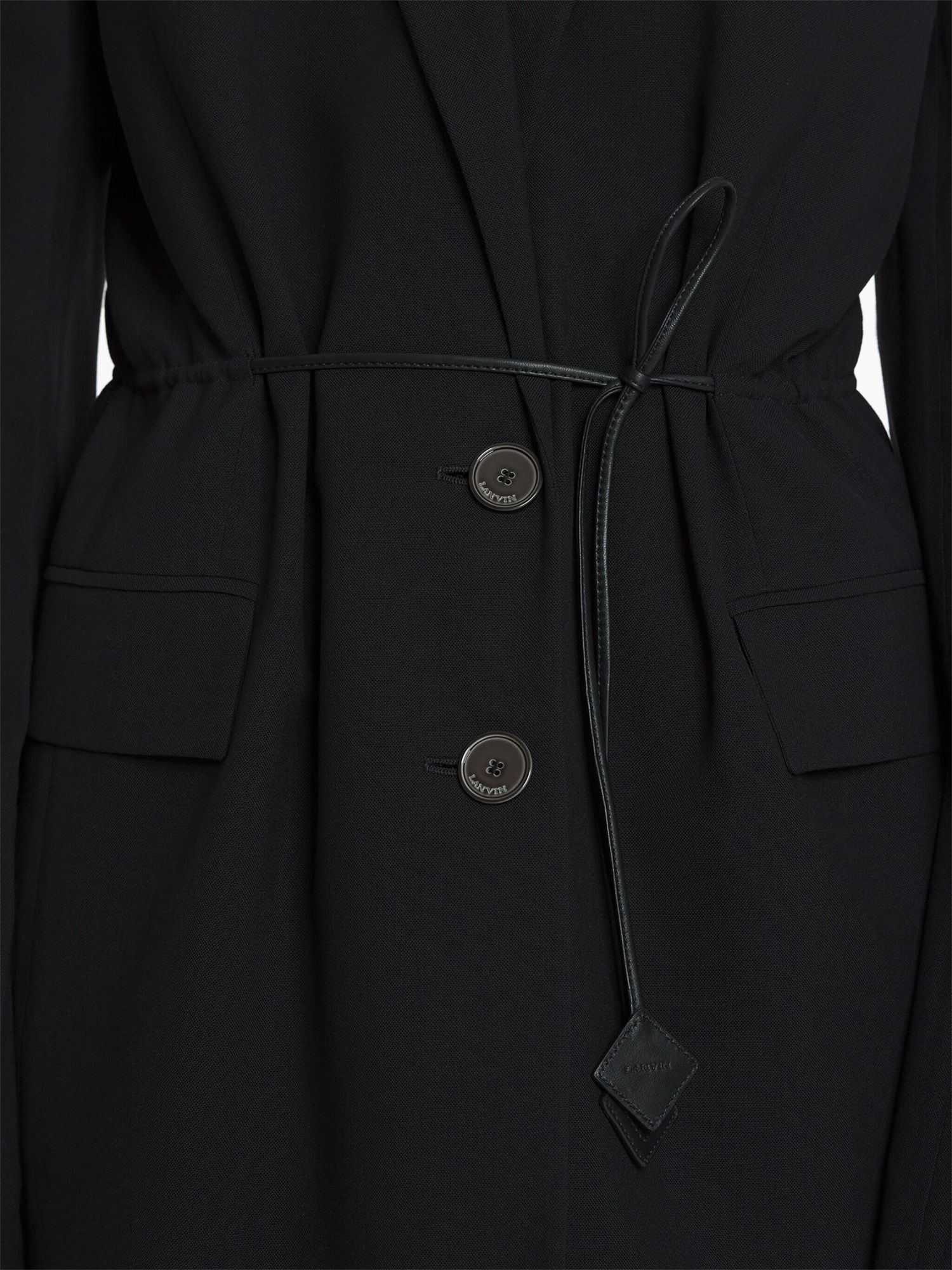 Lanvin Tie Fastened Tailored Blazer In Black