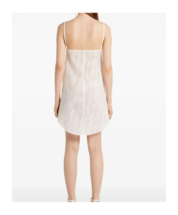 Courrèges Lace-embroidered Mini Dress In White
