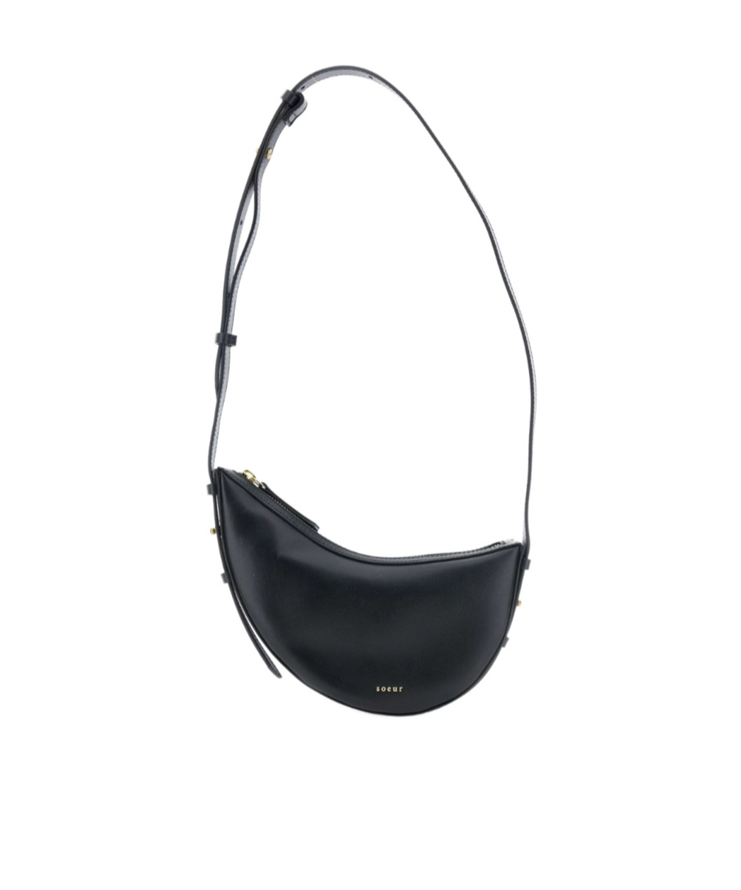 Soeur Womens Noir Wino Mini Leather Shoulder Bag In Black