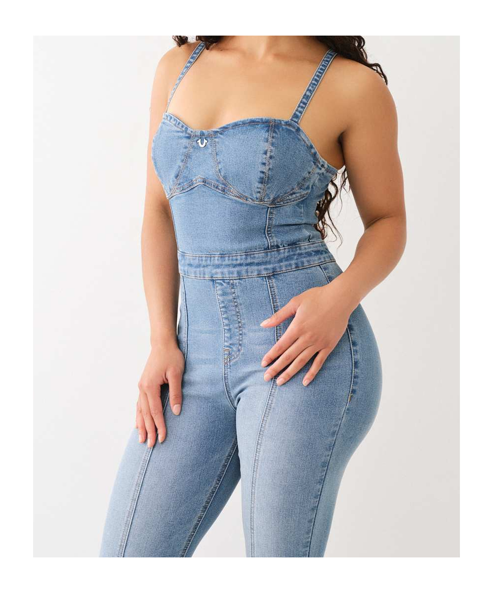 TRUE RELIGION SLEEVELESS ONE-PIECE JEANS