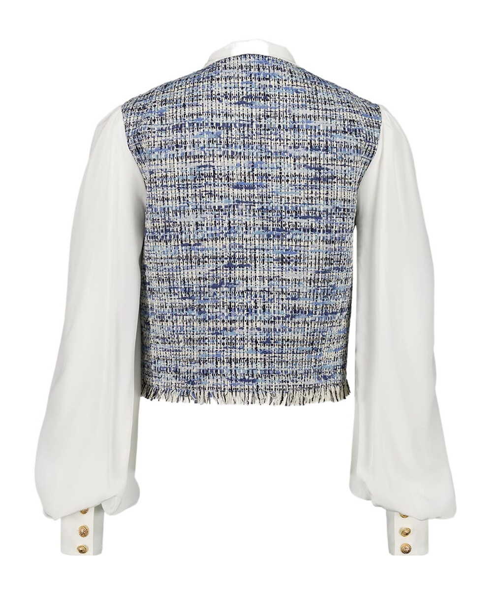 Balmain Long-sleeved Casual Jacket In White