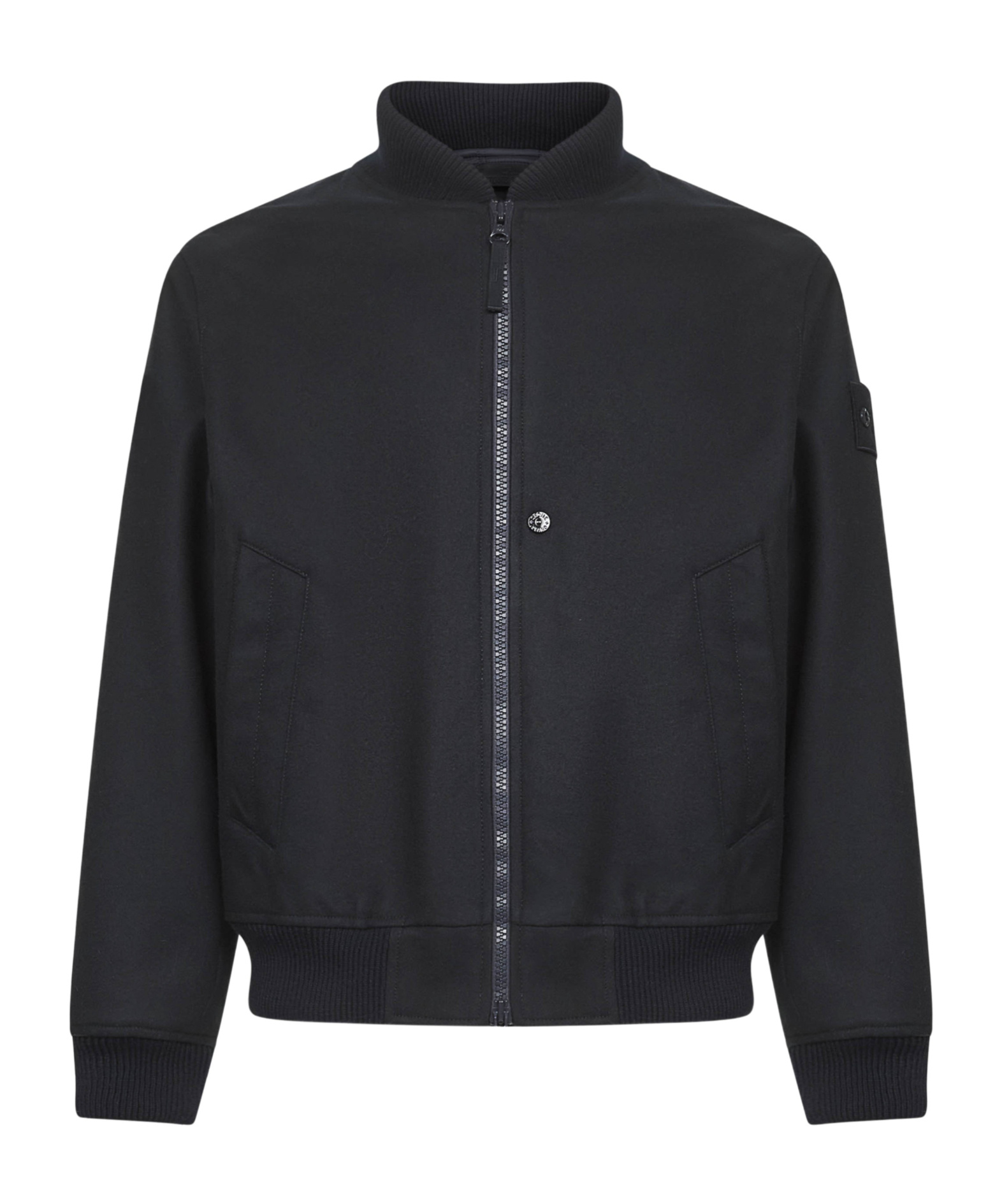 Stone Island Compass-badge Bomber Jacket In Blue