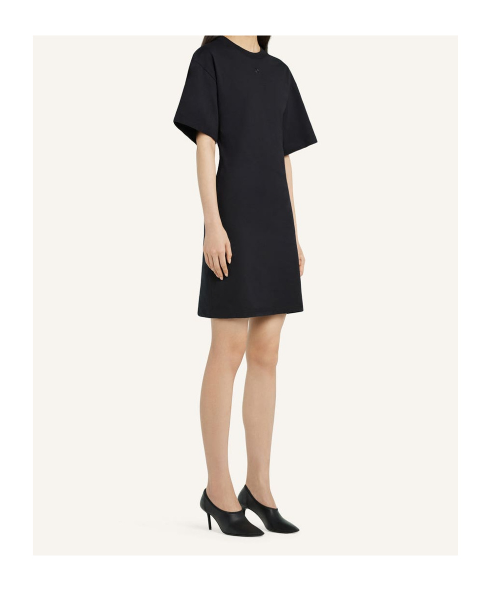 Courrèges Embroidered Logo Mini T-shirt Dress In Black