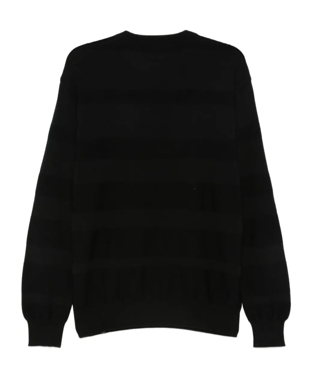 Paul & Shark Wool Striped Crew Neck Sweater In Black