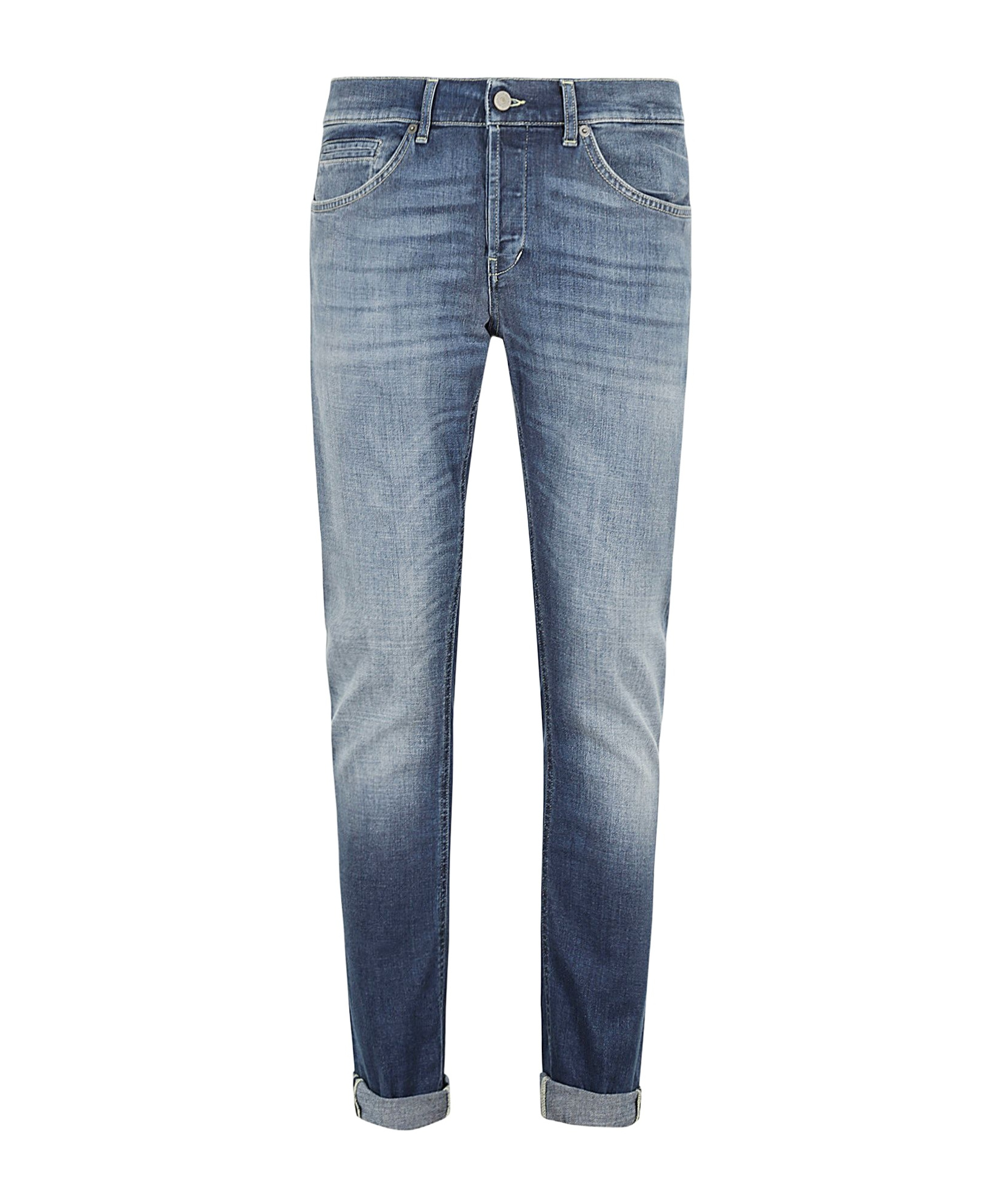 Dondup Dian Mid-rise Blue Stretch Denim Jeans In Blue