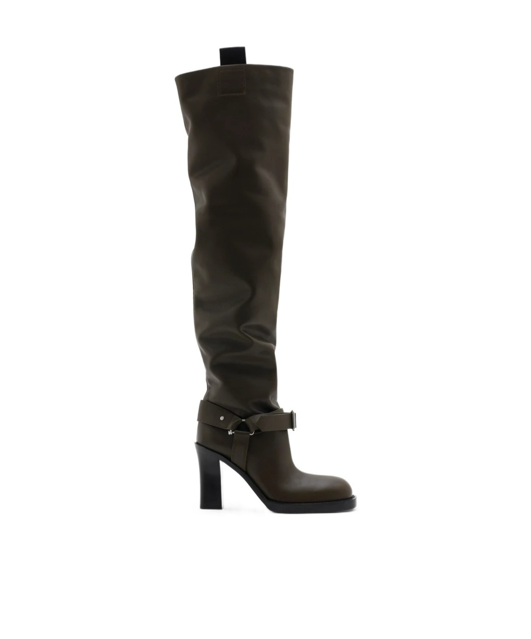 Burberry Leather Soft Stirrup Over-the-knee Boots 85 In Black