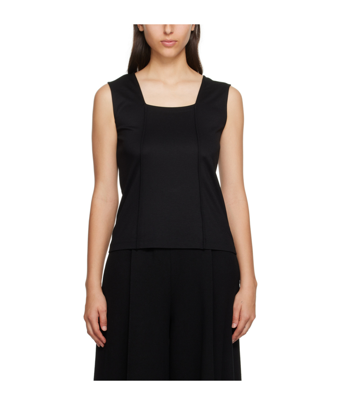 Issey Miyake Spoon Collar Vest In Black