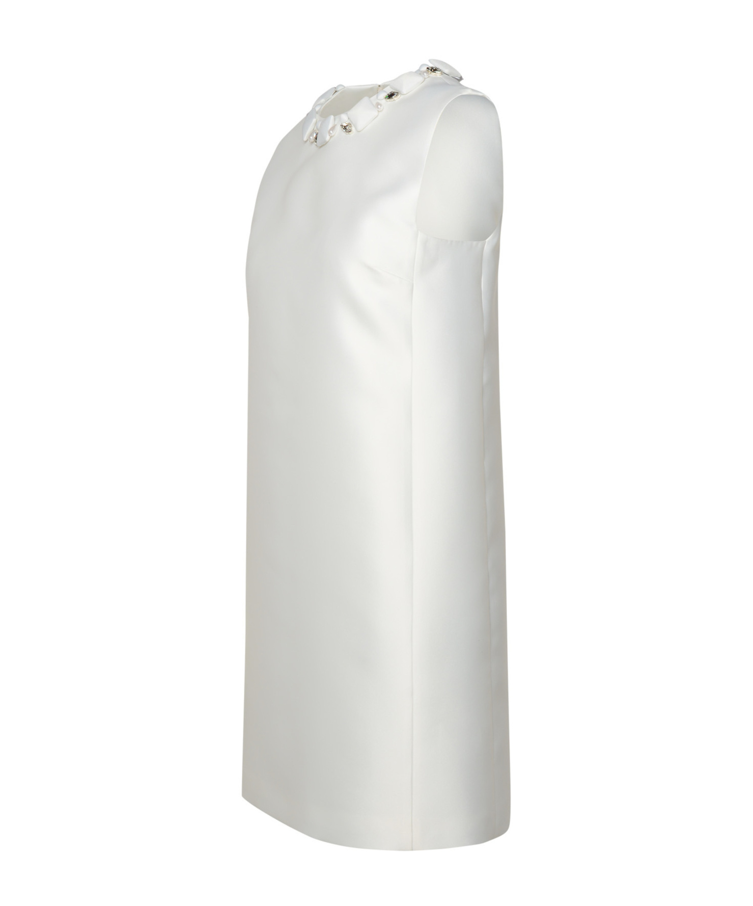 Versace White Silk Blend Dress In White