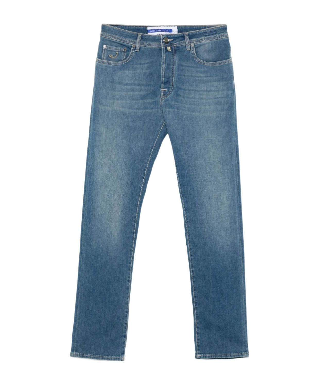 Jacob Cohen Slim Faded Effect Jeans With Belt Loops In Blue