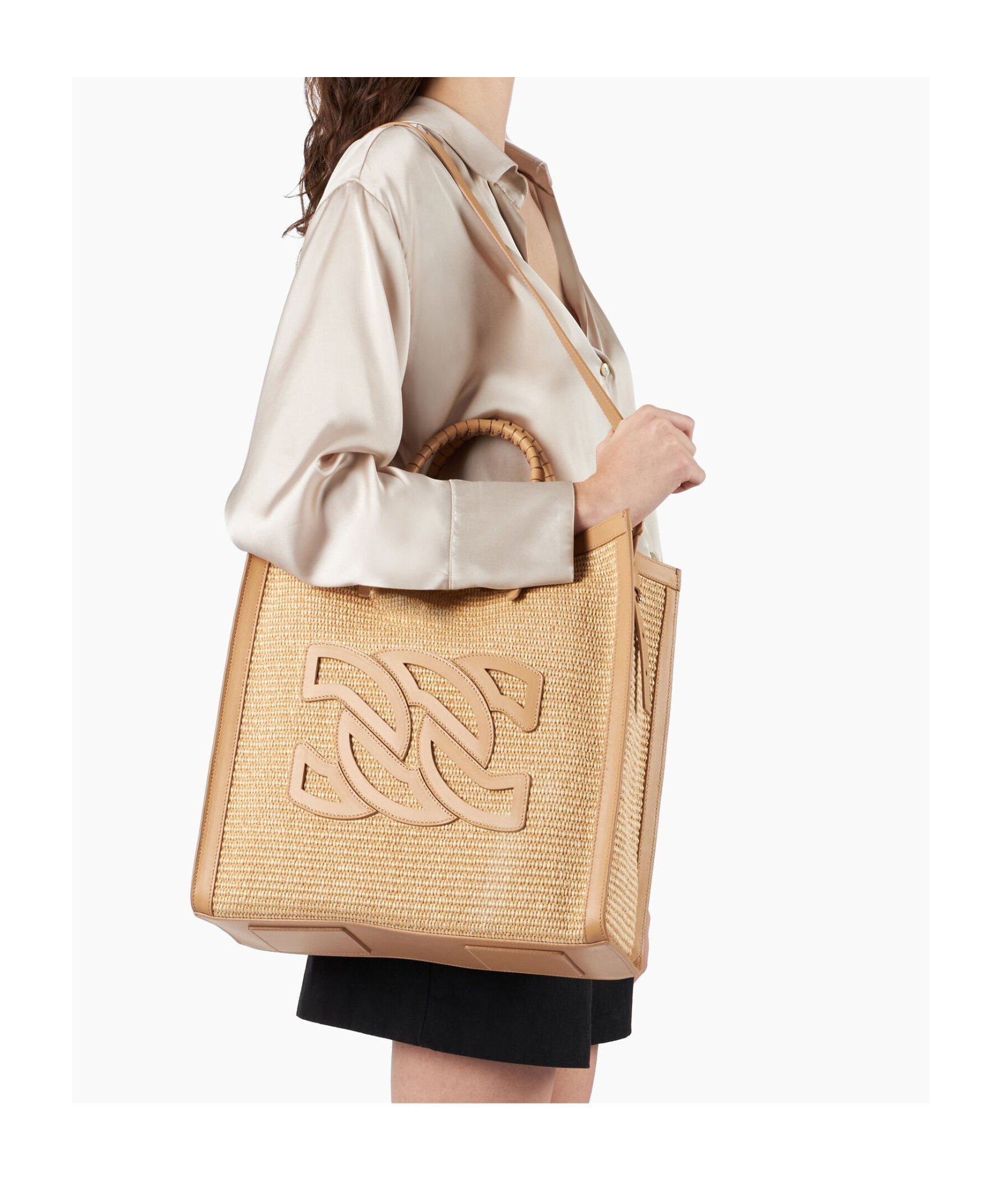 Casadei Beaurivage Raffia Tote Bag