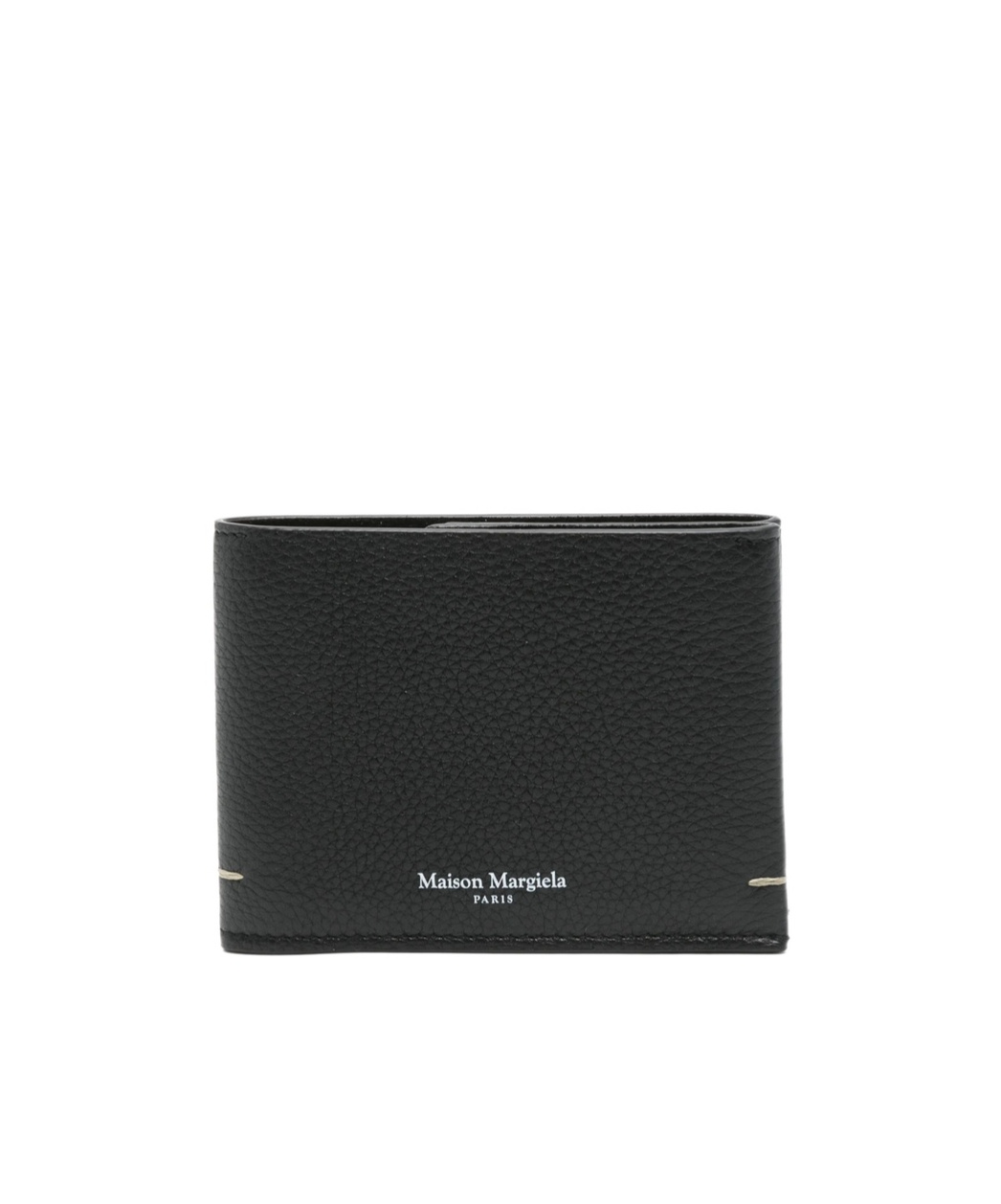 Maison Margiela Black Bi-fold Wallet With Logo Men In Black