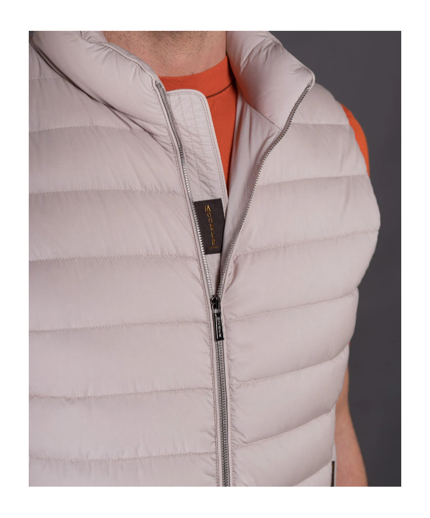Moorer Sleeveless Calaf S Vest In Gray