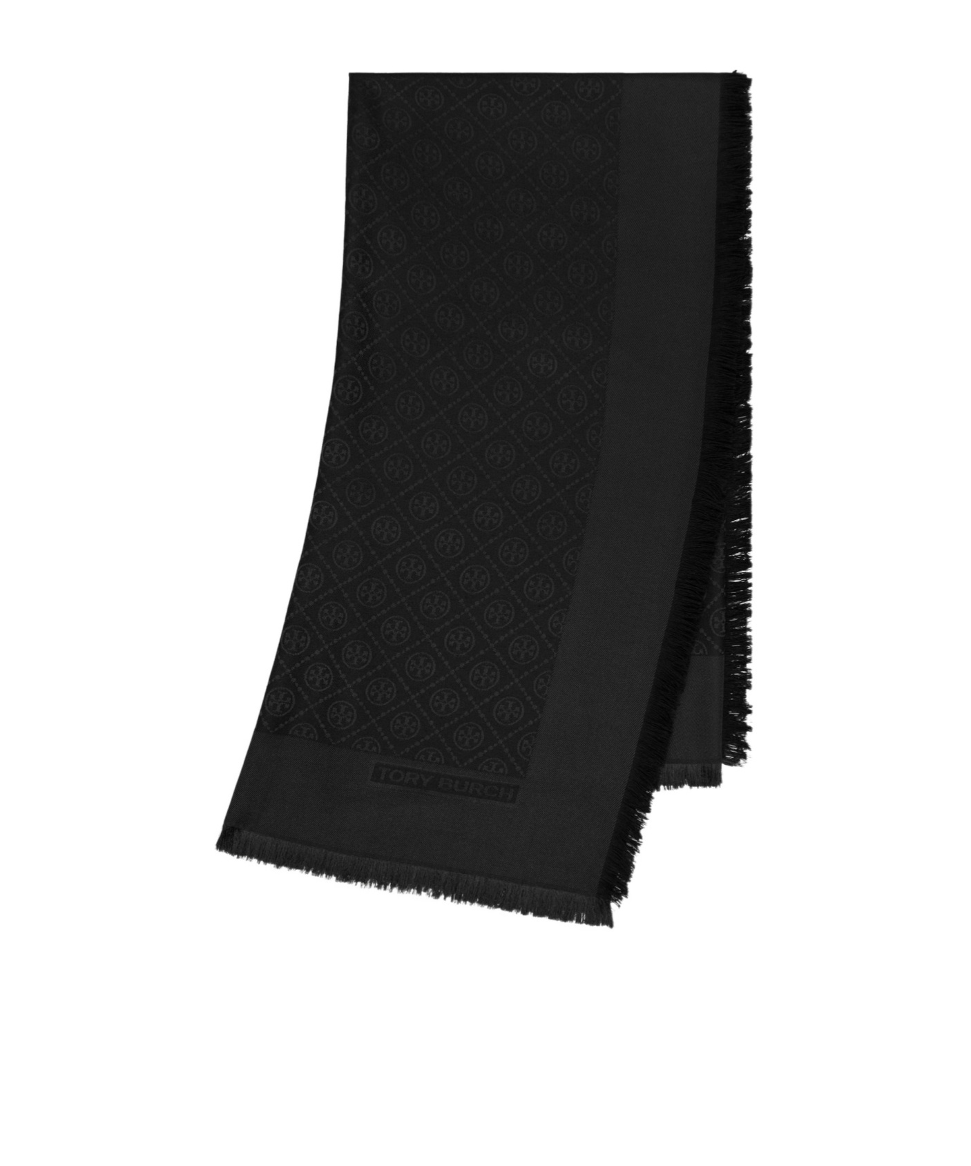 TORY BURCH T-MONOGRAM JACQUARD SILK SCARF