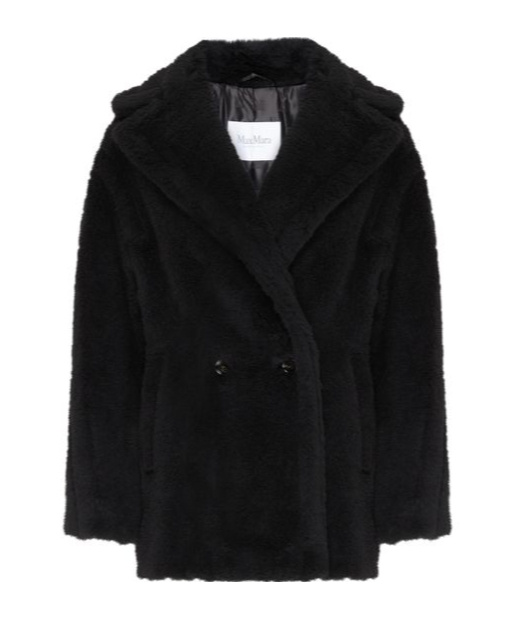 Shop Max Mara Long-sleeved Coat In Black