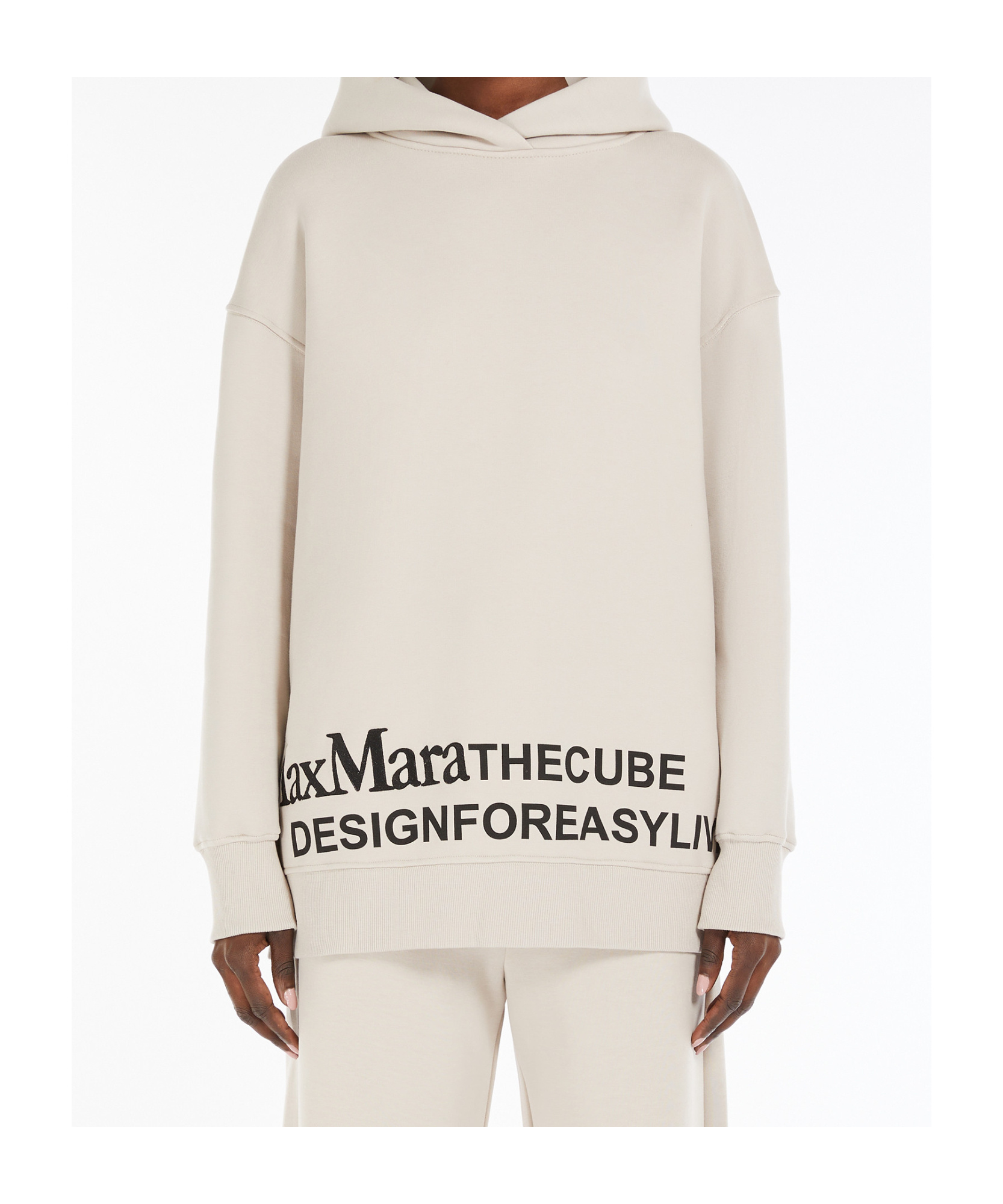 MAX MARA COTTON JERSEY LOGO SWEATSHIRT