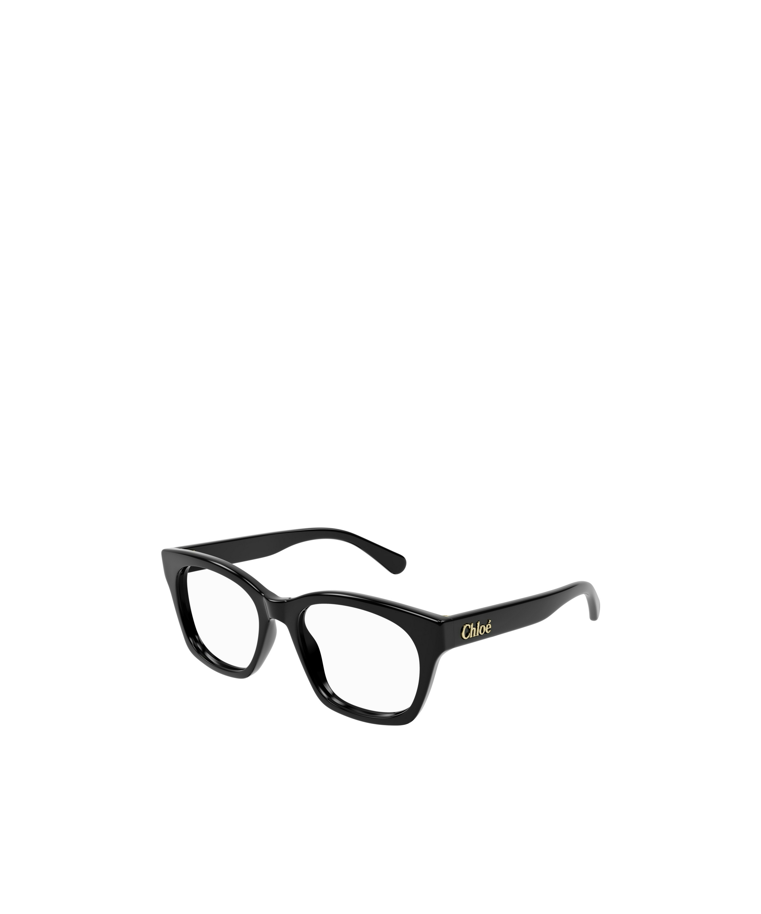 Chloé Logo-embossed Square-frame Glasses In Black