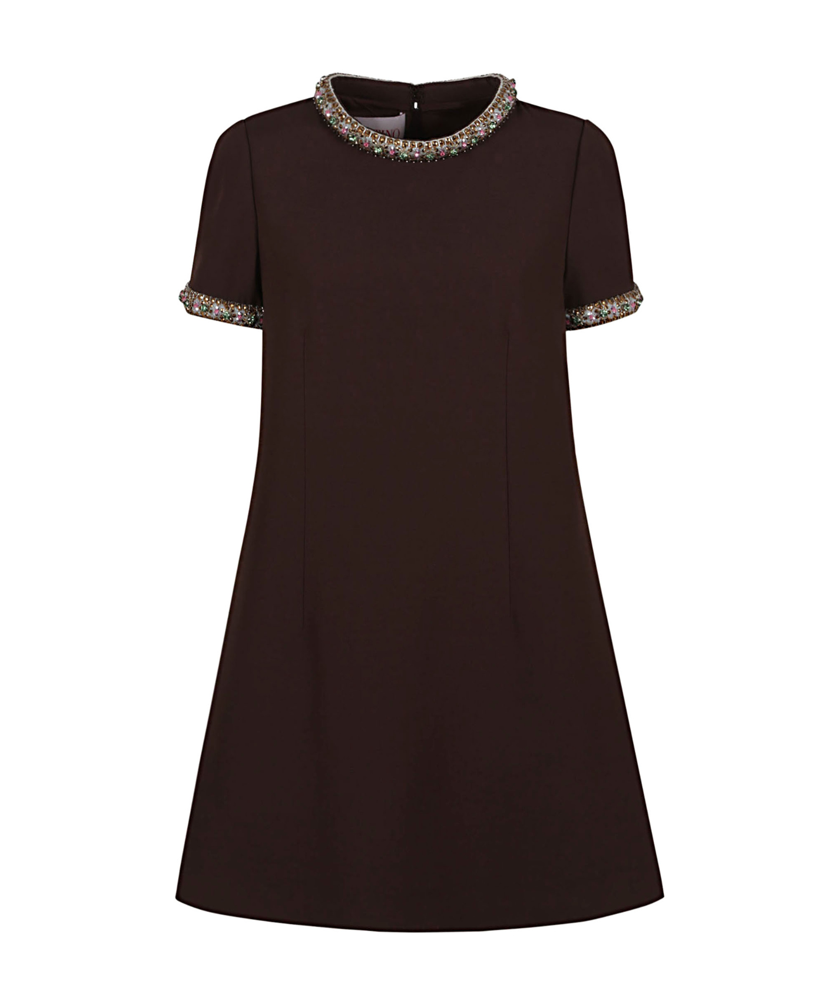 Valentino Short Sleeve Dress In Black