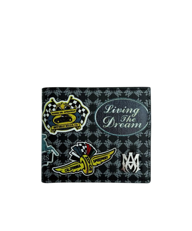 Amiri Ma Station Patch Bifold Black In Black