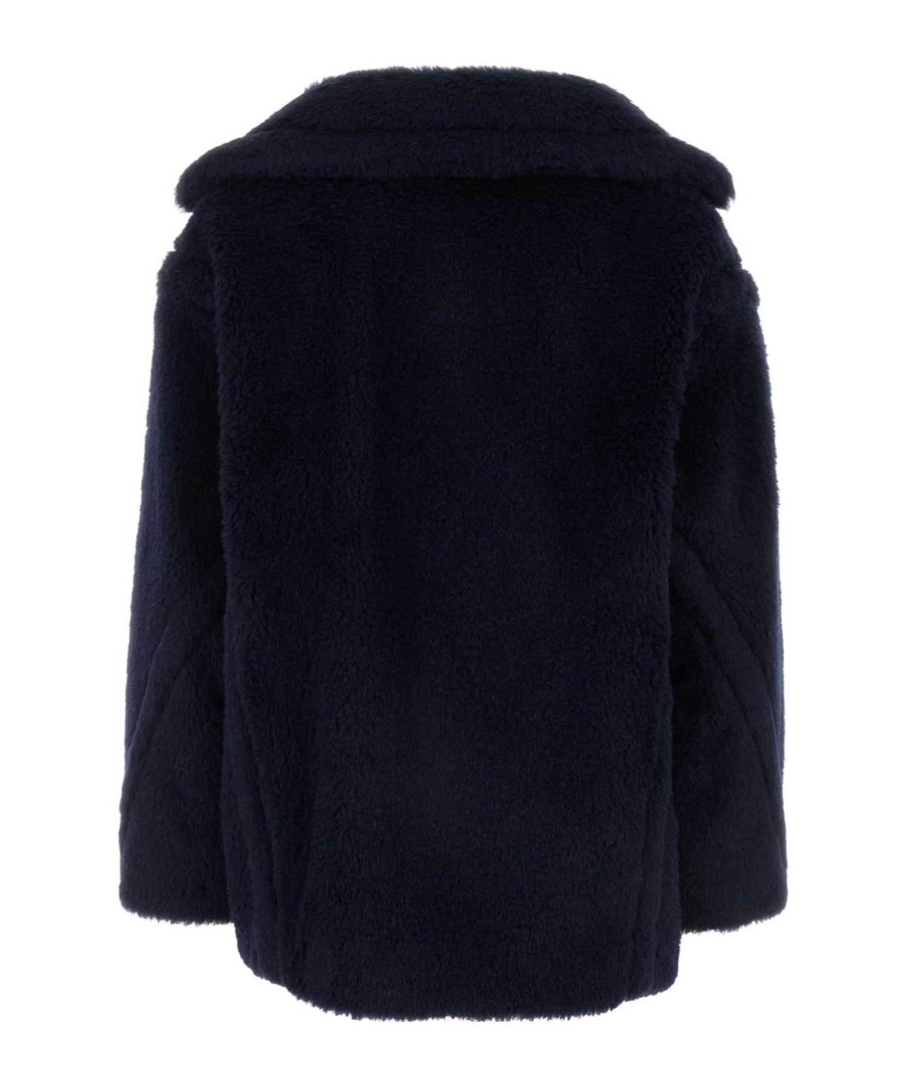 Shop Max Mara Olga Double-breasted Teddy Coat In Black
