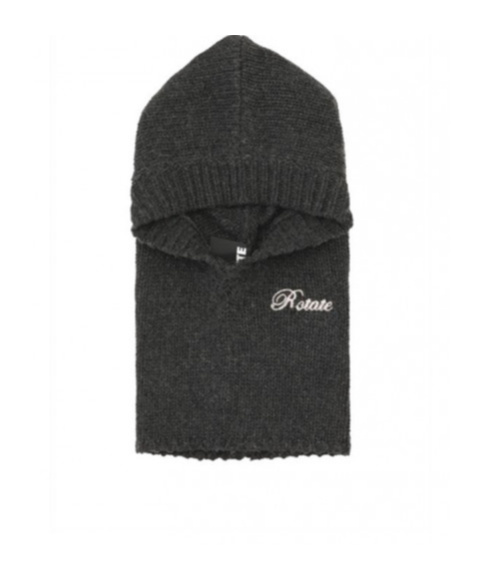 Rotate Birger Christensen Knitted Balaclava In Black