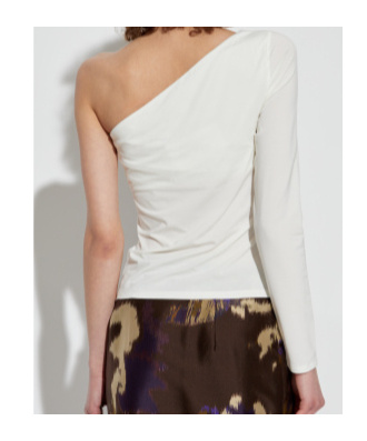 Max Mara Spluga One-shoulder Top In White