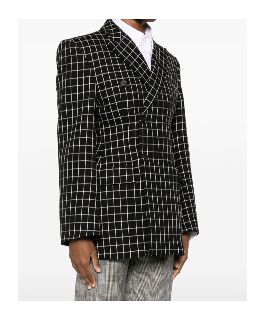 Wardrobe.nyc Check-pattern Blazer In Black