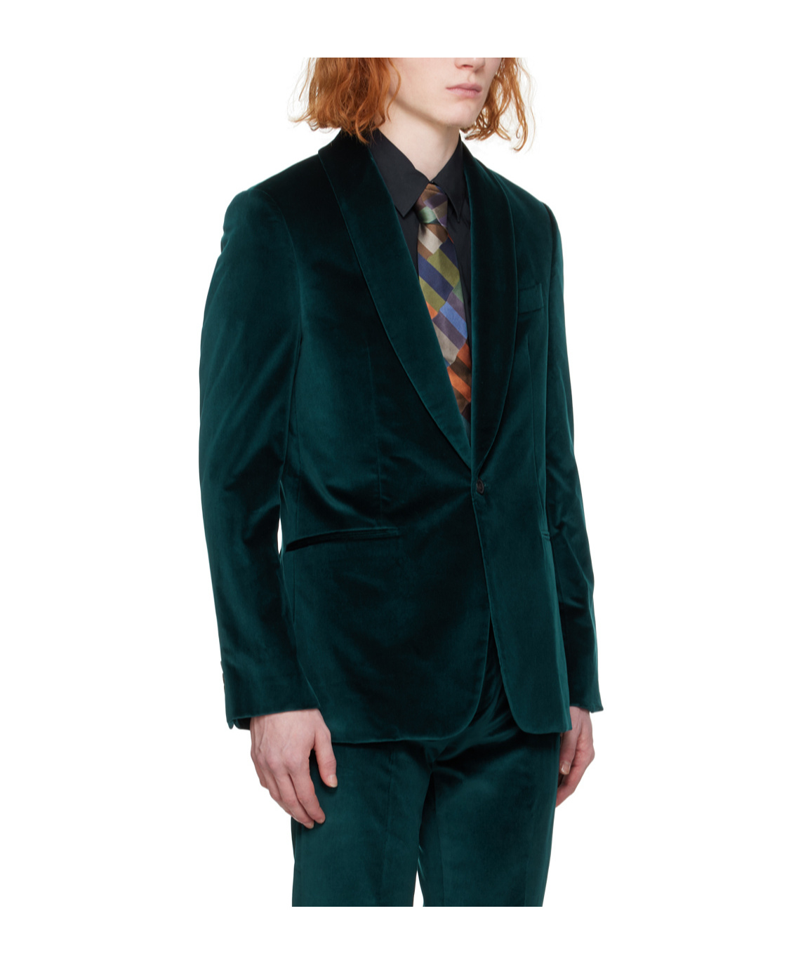 Shop Paul Smith Single-breasted Velvet Blazer In Black