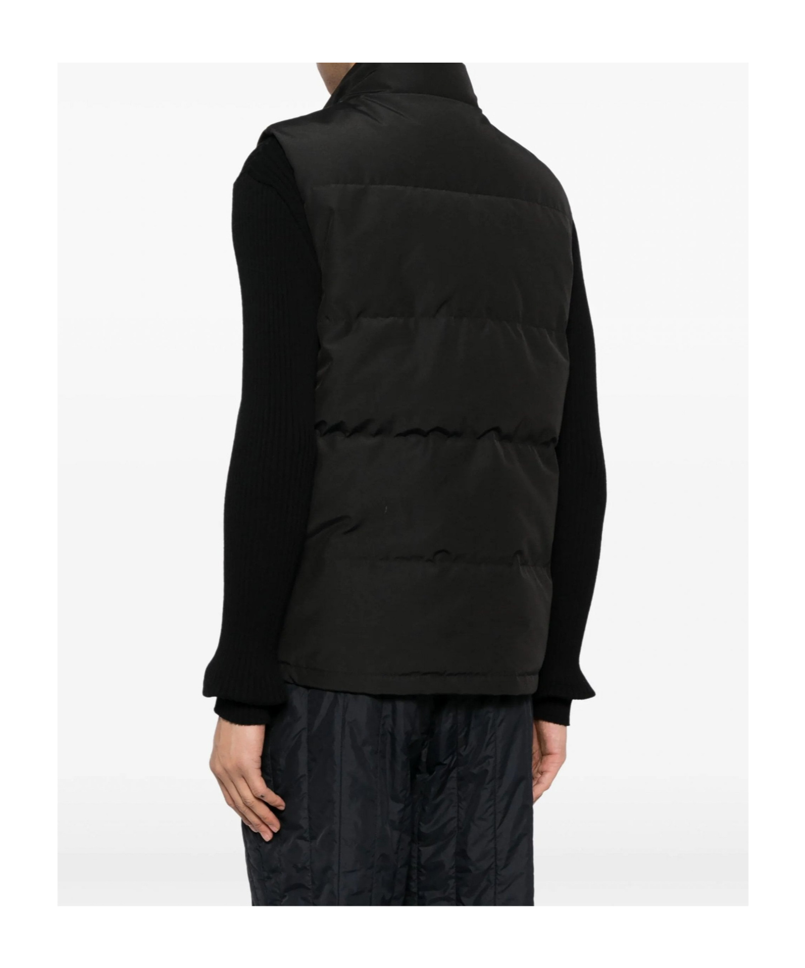 Canada Goose Charcoal Polyester Blend Freestyle Sleeveless Down Jacket In Black