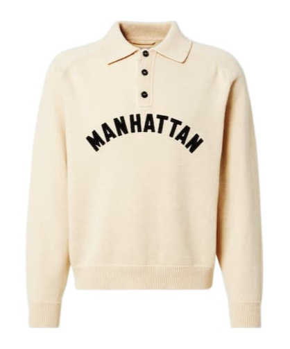 Bode Polo Sweater In Neutral