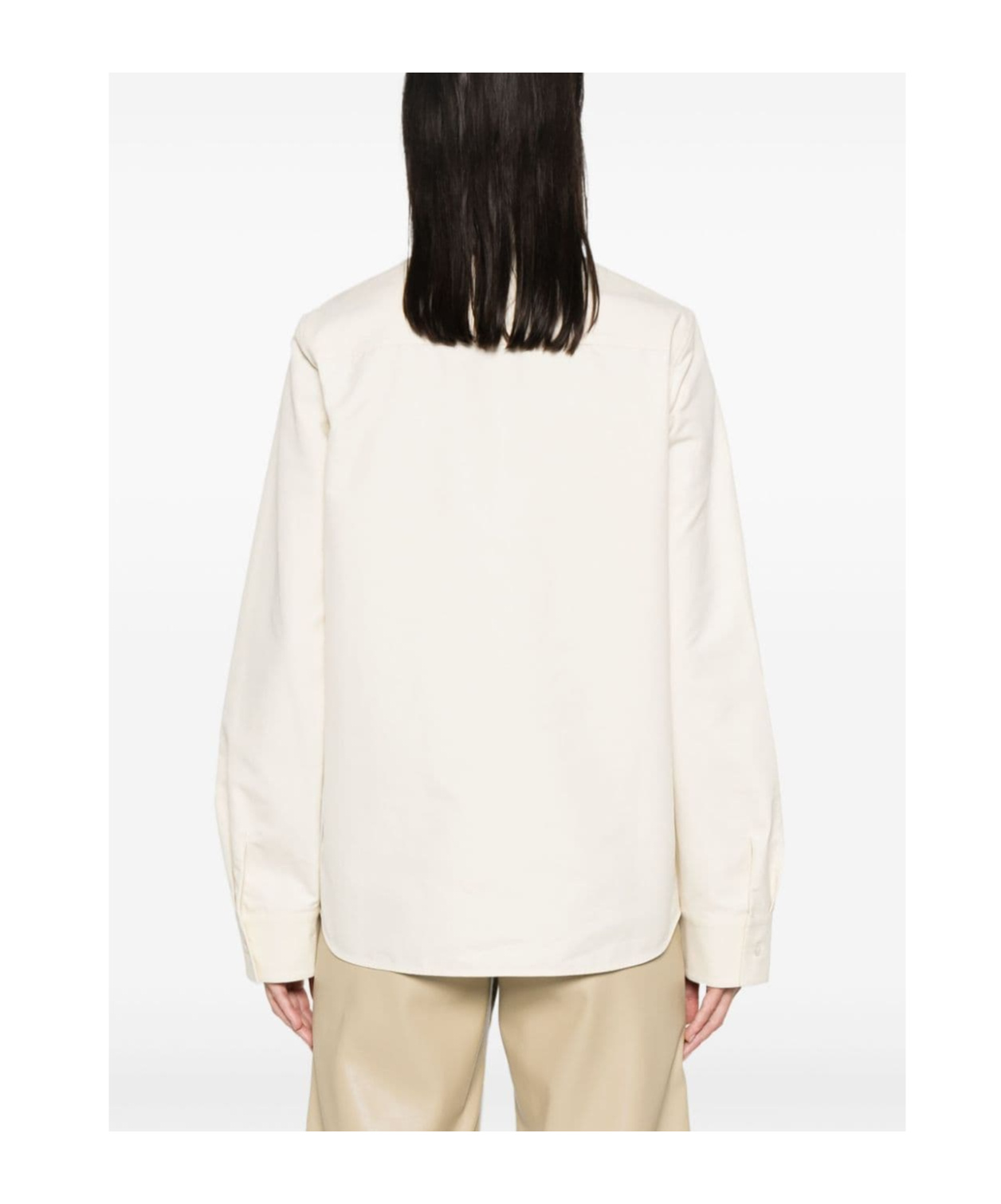 Jil Sander Cotton Poplin Shirt In White
