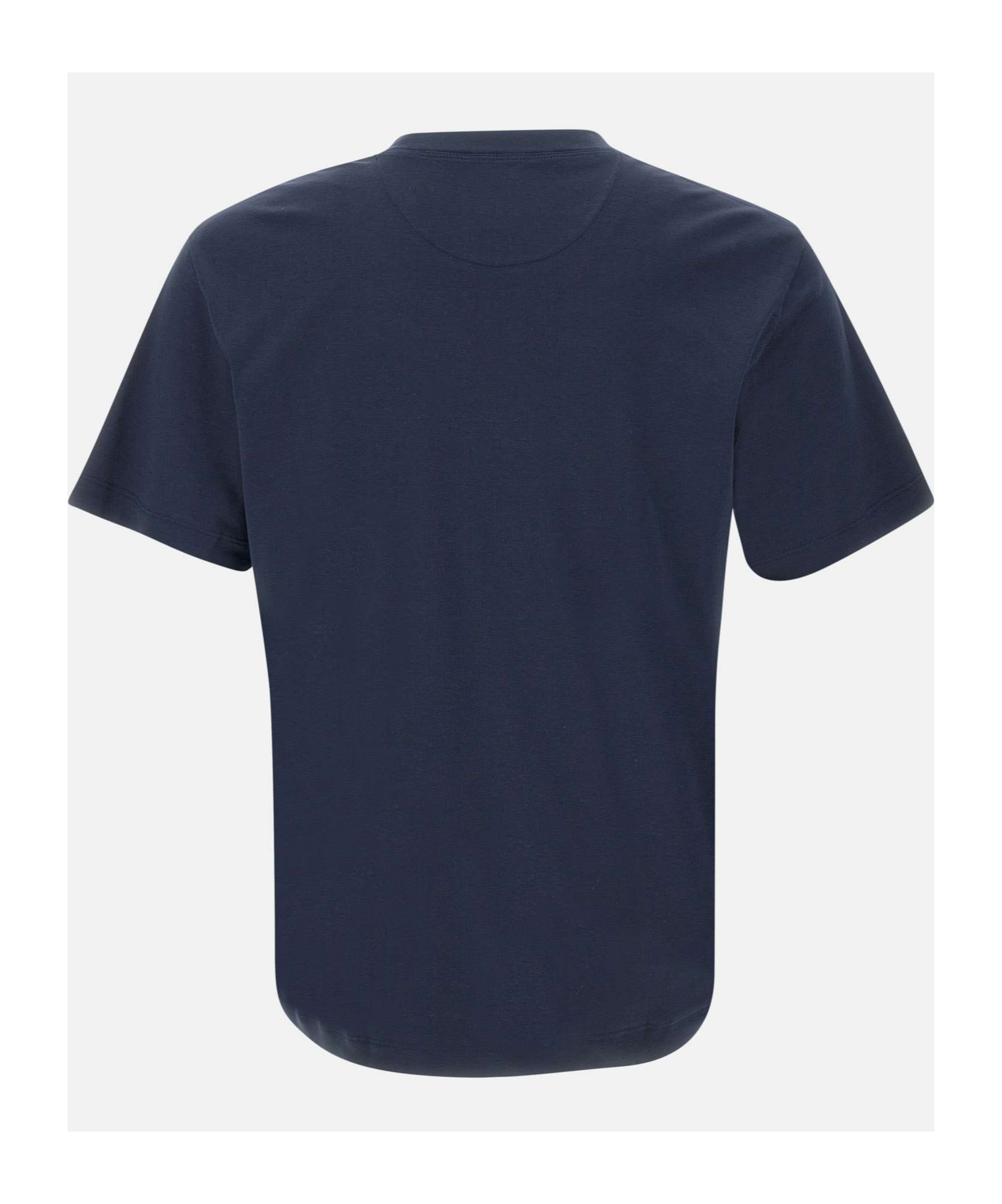 Eleventy Cotton Modal Crew Neck T-shirt In Blue