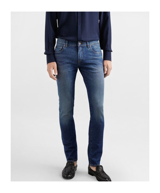 Dolce & Gabbana Five-button Bag Jeans In Blue