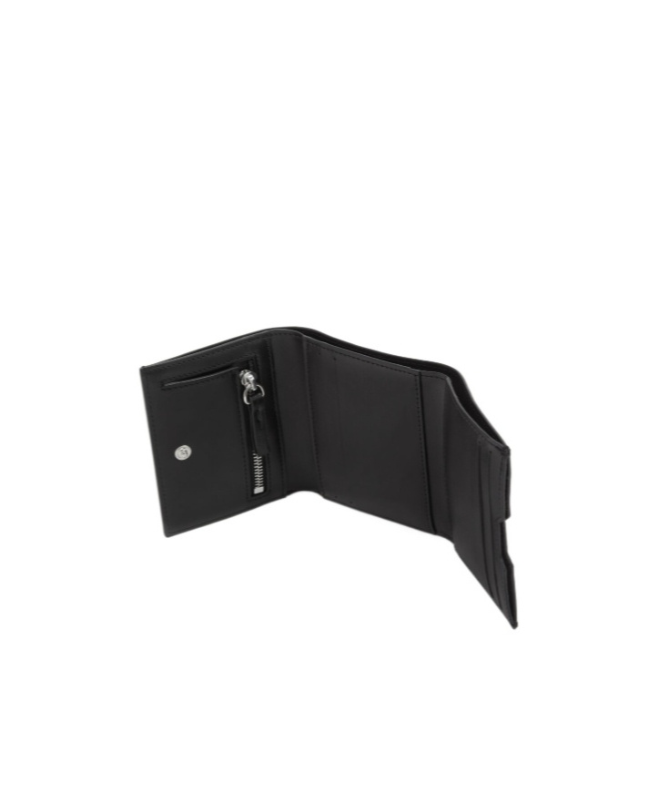 Mm6 Maison Margiela Numbers-plaque Tri-fold Wallet In Black