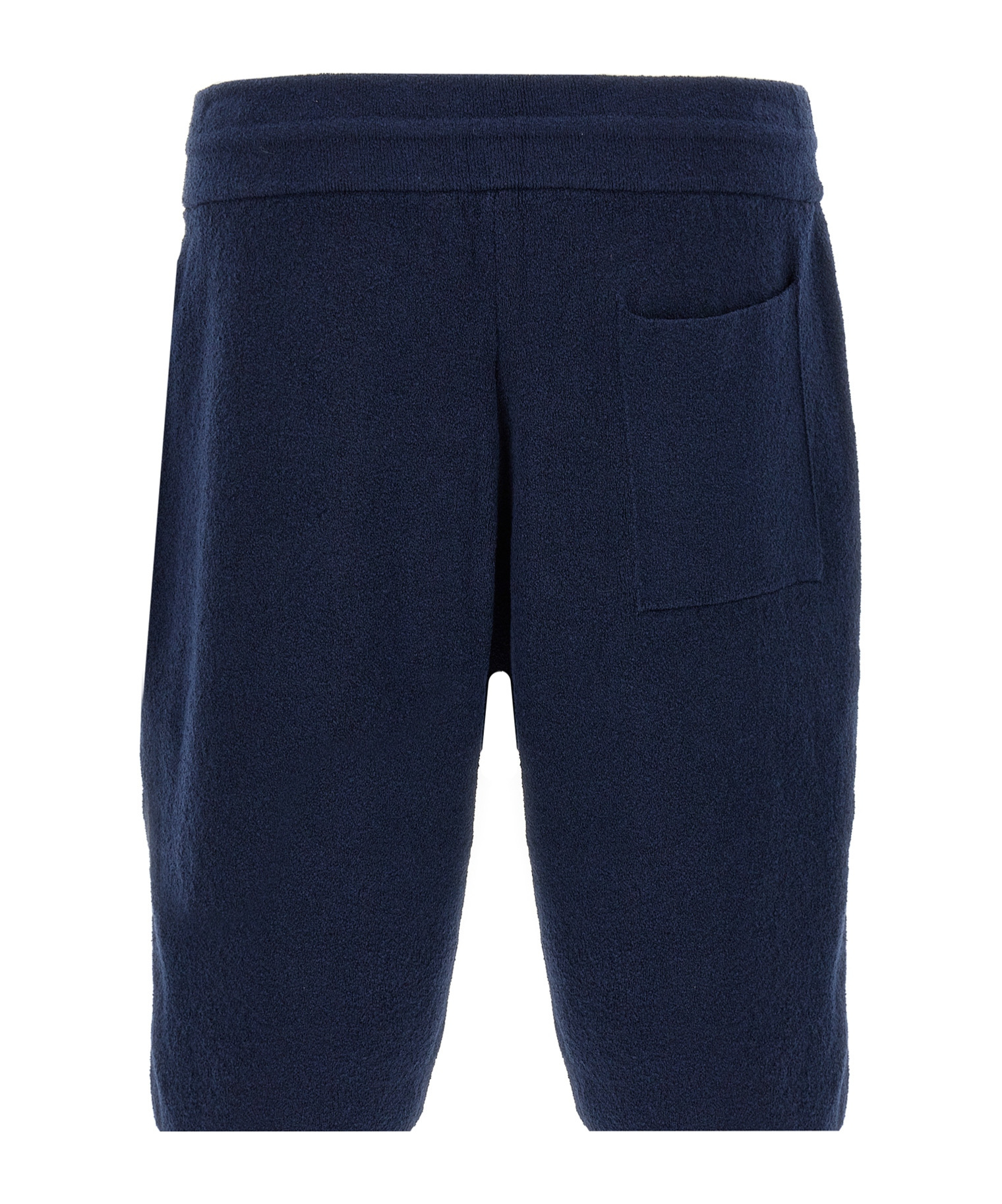 Roberto Collina Terry Cloth Drawstring Bermuda Shorts In Blue