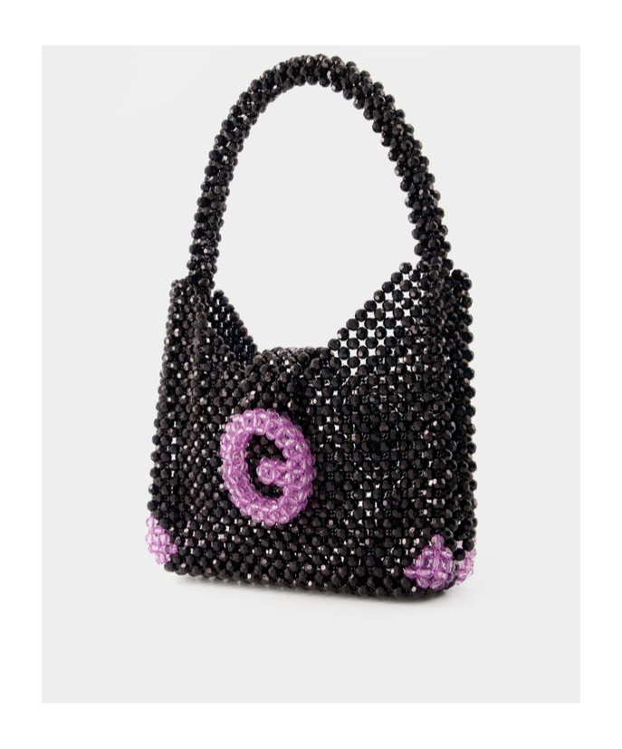 Germanier Beaded Shoulder Bag In Black