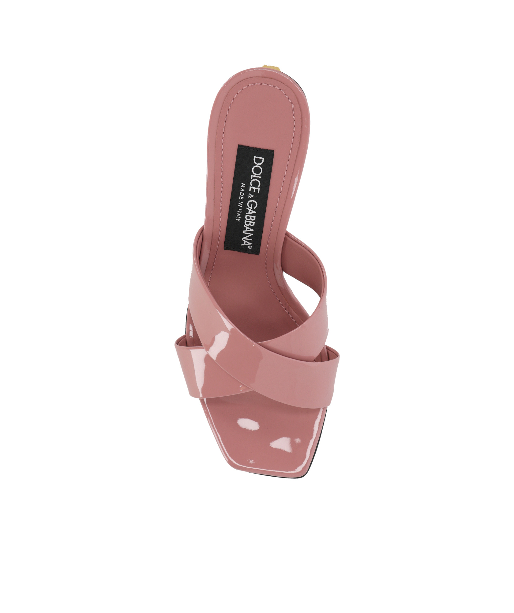 Dolce & Gabbana Mule Leather Sculpted Heel Strappy Design In Nude